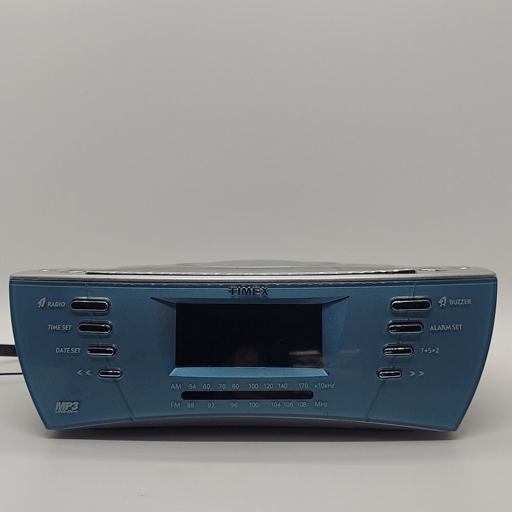 Timex T439S Dual Alarm Clock Radio Multi-Direction Sound Chamber AM/FM MP3